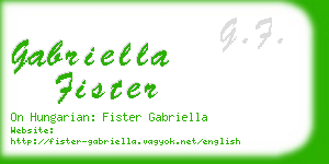 gabriella fister business card